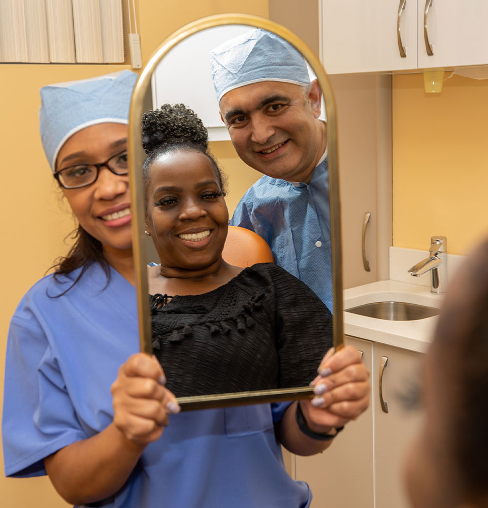 dental patient smiling